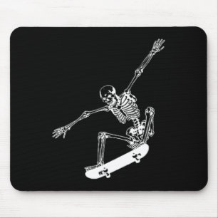 Tapis De Souris Skeleton Skateboard Skateboard Halloween Skateboar