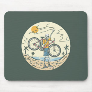 Tapis De Souris Skeleton Summer Bike