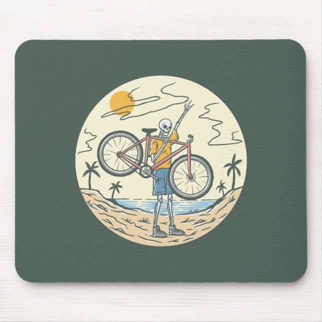 Tapis De Souris Skeleton Summer Bike (Devant)