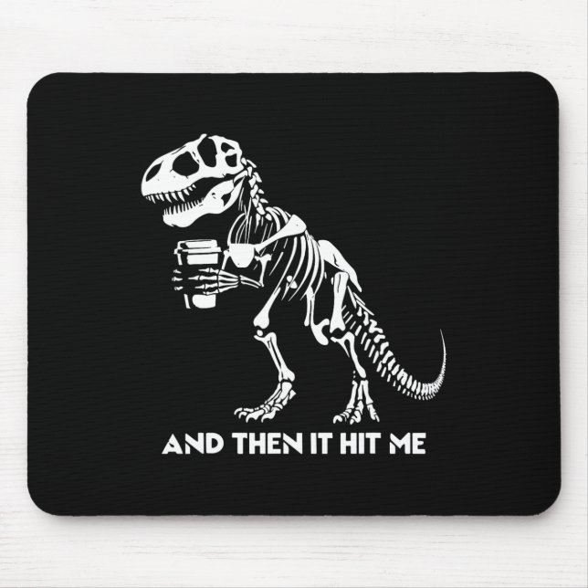 Tapis De Souris Skeleton T-rex Dinosaur Halloween Men Women Funny  (Devant)