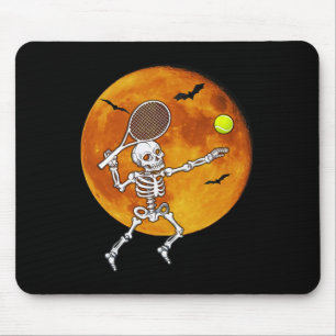 Tapis De Souris Skeleton Tennis Halloween Racket Ll