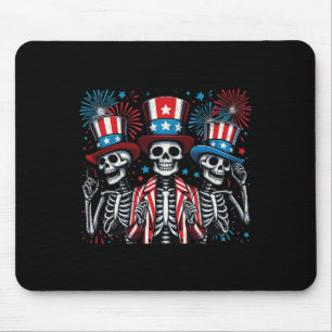 Tapis De Souris Skeletons 4 juillet Funky Independence Day 3