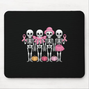 Tapis De Souris Skeletons Dansants Pink Ribbon Cancer du sein