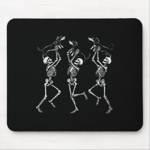 Tapis De Souris Skeletons Dansants Rétro Dachshund Cute Halloween