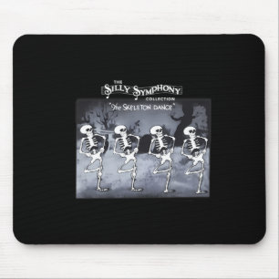 Tapis De Souris Skeletons de danse éffrayante Clic Halloween blanc