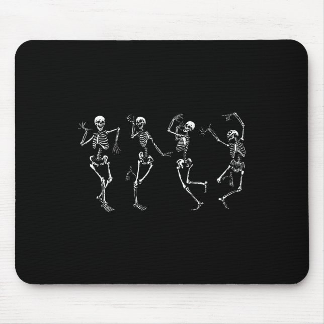 Tapis De Souris Skeletons De Danse Halloween Danse De La Mort Maca (Devant)