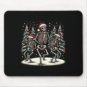 Tapis De Souris Skeletons de Noël - Costume d'Halloween Vintage