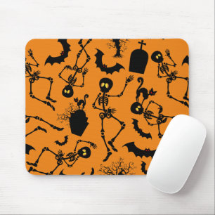 Tapis De Souris Skeletons d'Halloween Macabre Dance