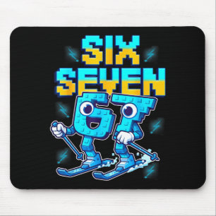 Tapis De Souris Ski 67 Six Seven Meme Brainrot Drôle 6 7 Enfants S
