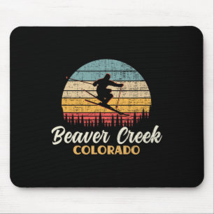 Tapis De Souris Ski à Beaver Creek Colorado Ski Montagne Vintage