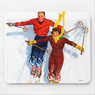 Tapis De Souris Ski alpin de couples