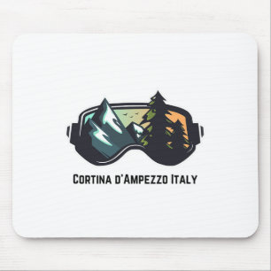Tapis De Souris Ski Cortina D'ampezzo Italie Ski de montagne T Hom