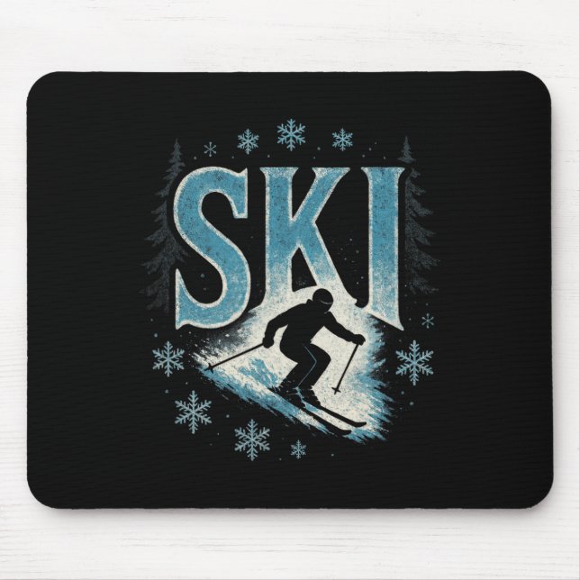 Tapis De Souris Ski - Course en descente alpine Freestyle  (Devant)