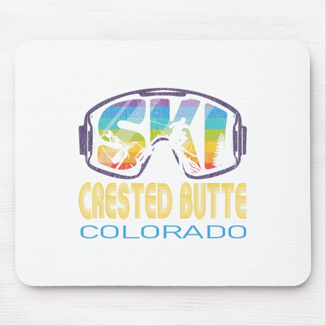 Tapis De Souris Ski Crested Butte Colorado Vacances ski (Devant)