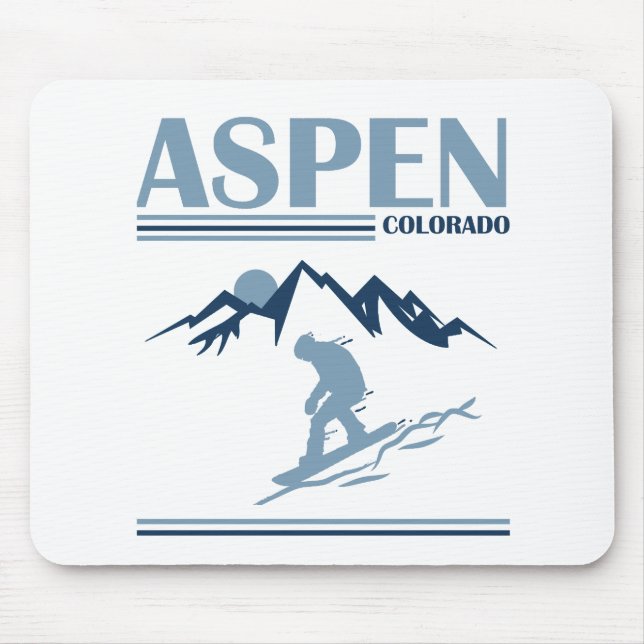 Tapis De Souris Ski d'Aspen Colorado (Devant)