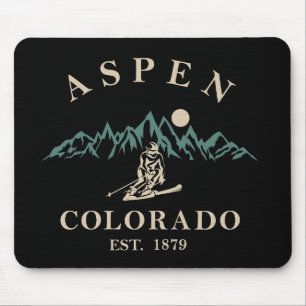 Tapis De Souris Ski d'Aspen Colorado