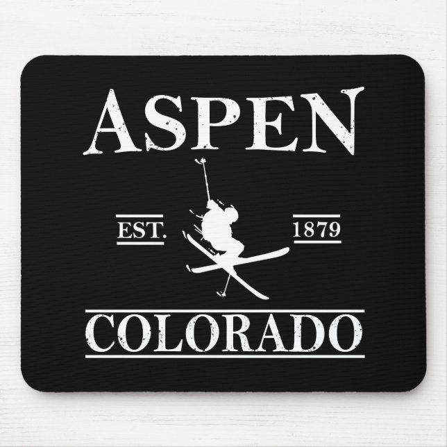 Tapis De Souris Ski d'Aspen Colorado (Devant)