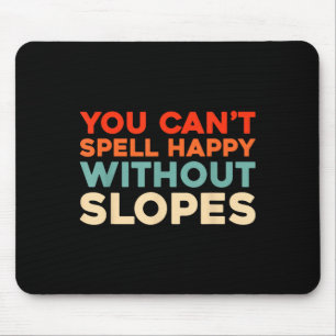 Tapis De Souris Ski de fond - Ski d'hiver Sports de ski Vintage Sk