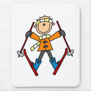 Tapis De Souris Ski de neige d'hiver