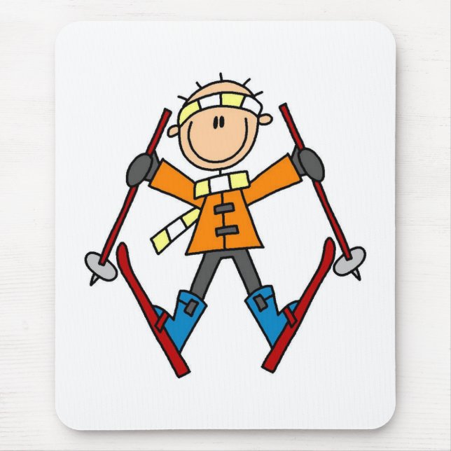 Tapis De Souris Ski de neige d'hiver (Devant)