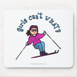 Tapis De Souris Ski De Neige Pour Filles Légères