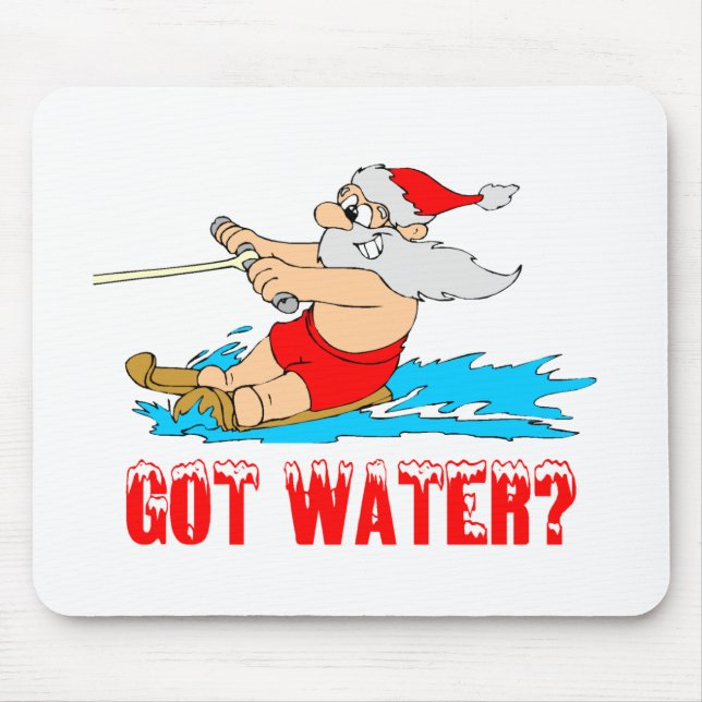 Tapis De Souris Ski d'eau Père Noël (Devant)