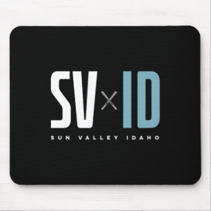 Tapis De Souris Ski Graphique Sun Valley Idaho