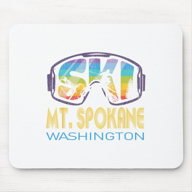 Tapis De Souris Ski Mont Spokane Washington Vacances ski (Devant)