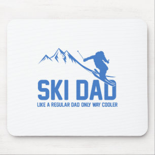 Tapis De Souris Ski Papa Funny Skiier Snowy Adventure Ski Amateurs