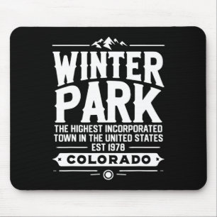 Tapis De Souris Ski Parcs Hiver Colorado Skieur Ski Souvenir