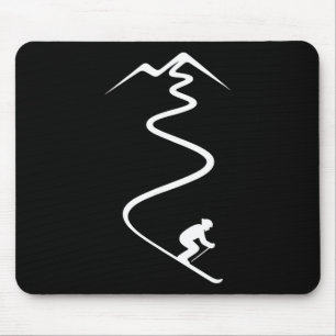 Tapis De Souris Ski Sport d'hiver Montagne de ski