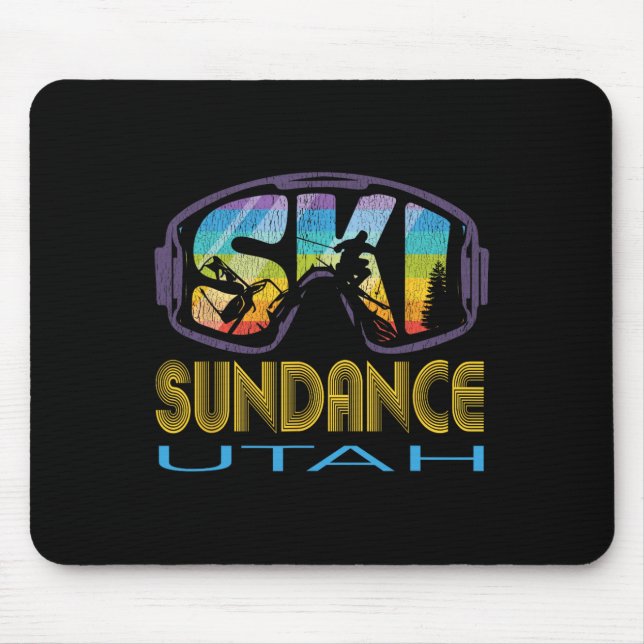 Tapis De Souris Ski Sundance Utah Vacances de Ski  (Devant)