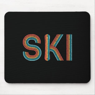 Tapis De Souris Ski Vintage 80s 90s Hiver Ski Hommes