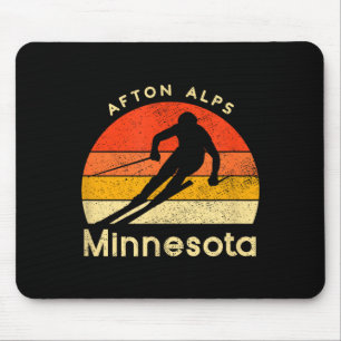 Tapis De Souris Ski vintage Afton Alpes Minnesota montagne