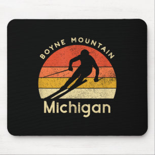 Tapis De Souris Ski vintage Boyne Mountain Michigan Mountain