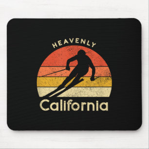 Tapis De Souris Ski vintage Heavened California Mountain