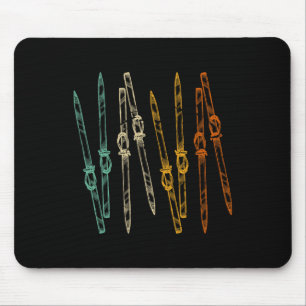 Tapis De Souris Ski vintage Ski rétro
