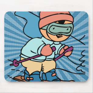 Tapis De Souris Ski vintage skieur skier drôle ski
