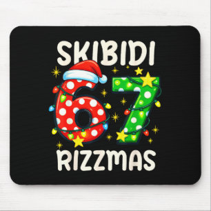 Tapis De Souris Skibidi 67 Rizzmas Drôle Six Sept Meme Noël