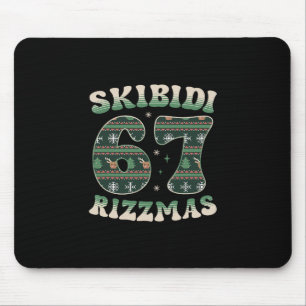 Tapis De Souris Skibidi Rizzmas 67 Six Seven Meme Noël Moche F