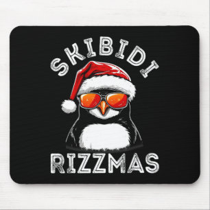 Tapis De Souris Skibidi Rizzmas Gen Alpha Argot Drôle Noël Pélican