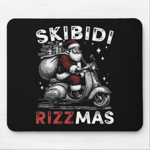 Tapis De Souris Skibidi Rizzmas Vintage Joyeux Noël Père Noël Sigm
