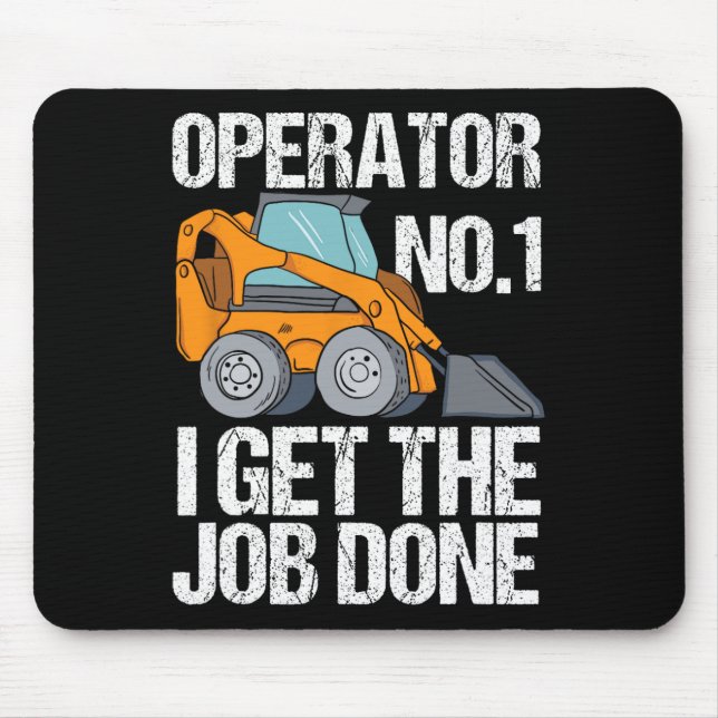 Tapis De Souris Skid Steer Daddy Funny Fête des pères Cadeau (Devant)