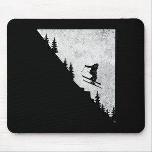Tapis De Souris Skieur de descente Ski Freestyle Extrême Hiver Spo