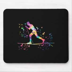 Tapis De Souris Skieur de fond Ski nordique Xc _10