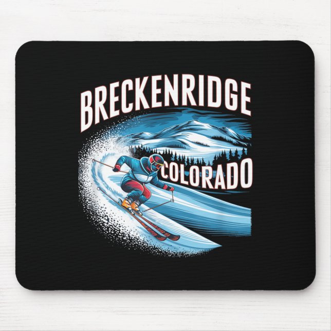 Tapis De Souris skiing à Breckenridge - ski à l'ancienne  (Devant)