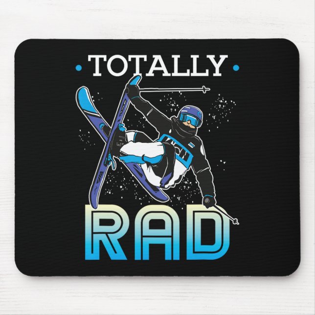 Tapis De Souris Skiing Outfit Nordic Skier Ski Totally Rad  (Devant)
