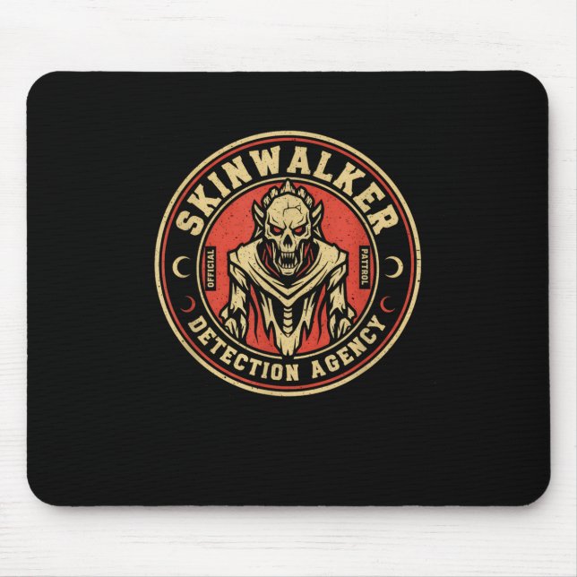 Tapis De Souris Skinwalker Detection Agency Funny Cryptid Skinwalk (Devant)