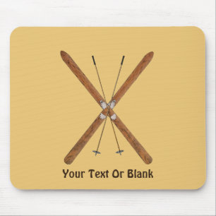 Tapis De Souris Skis De Fond Et Polonais