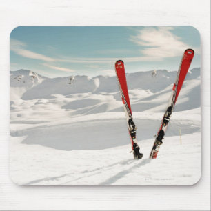 Tapis De Souris Skis rouges